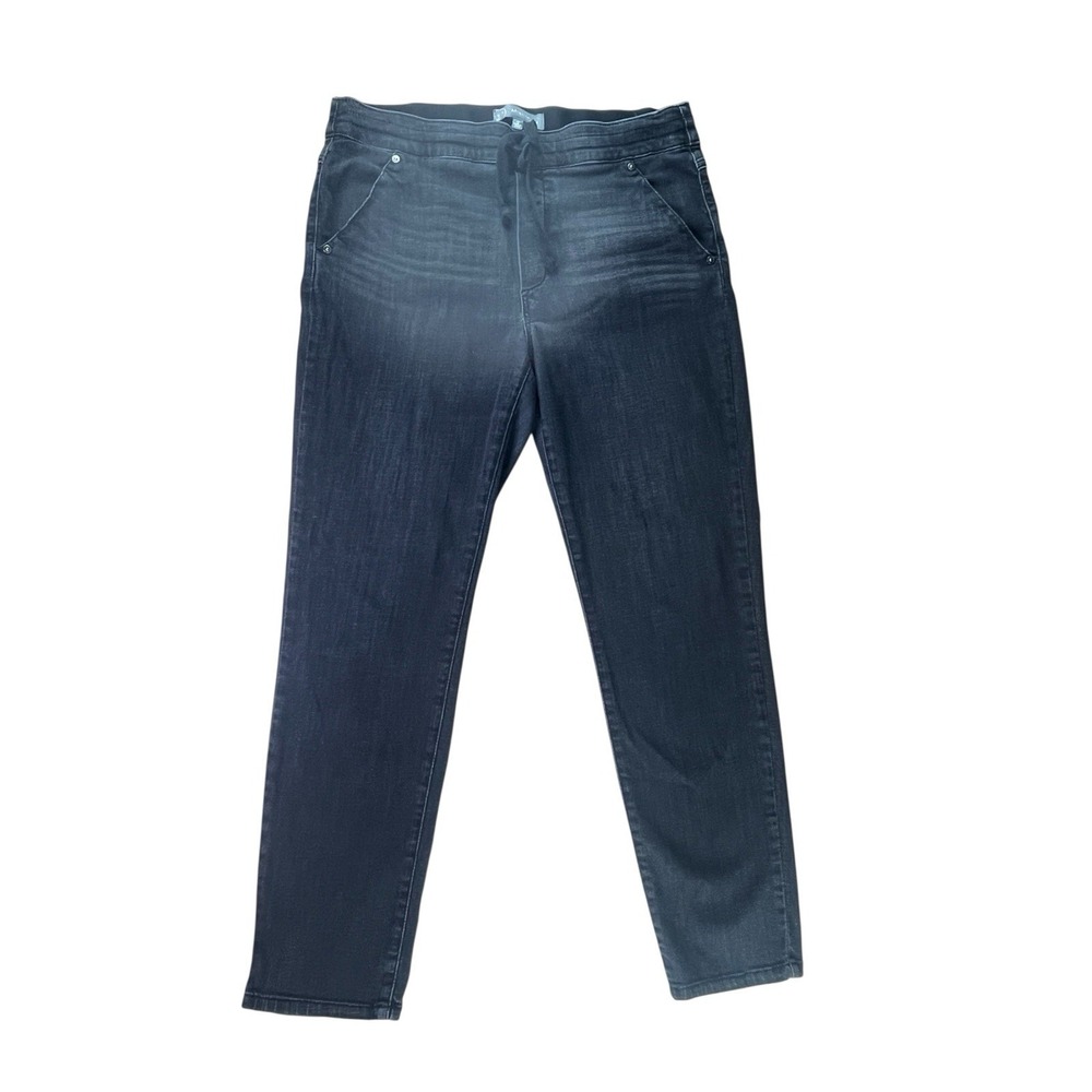 Wit & Wisdom Jeans Womens Size 12 Straight Leg Faded Black Denim Comfort Stretch